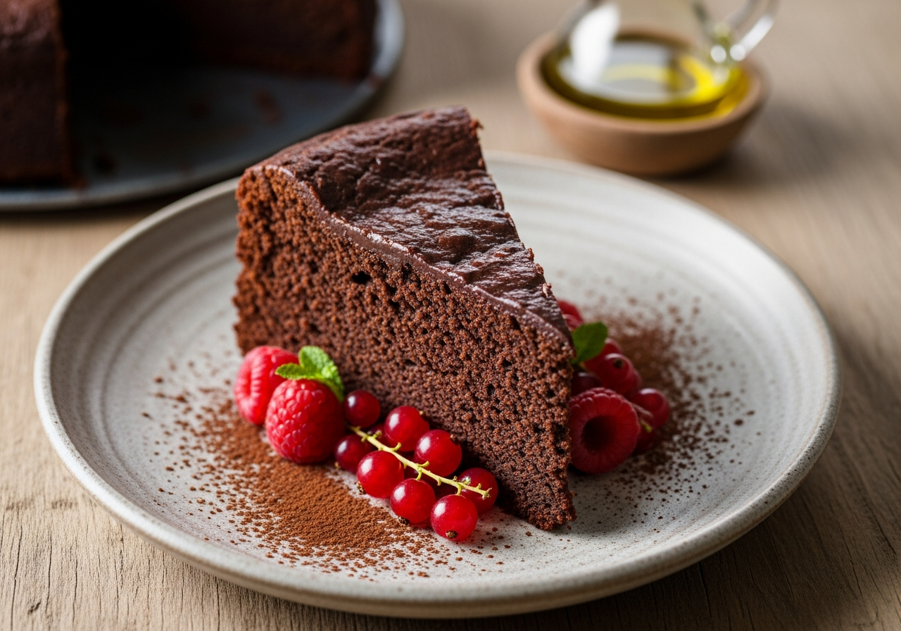 Tarta húmeda de chocolate negro y aceite de oliva 21 febrero 2026 imagen