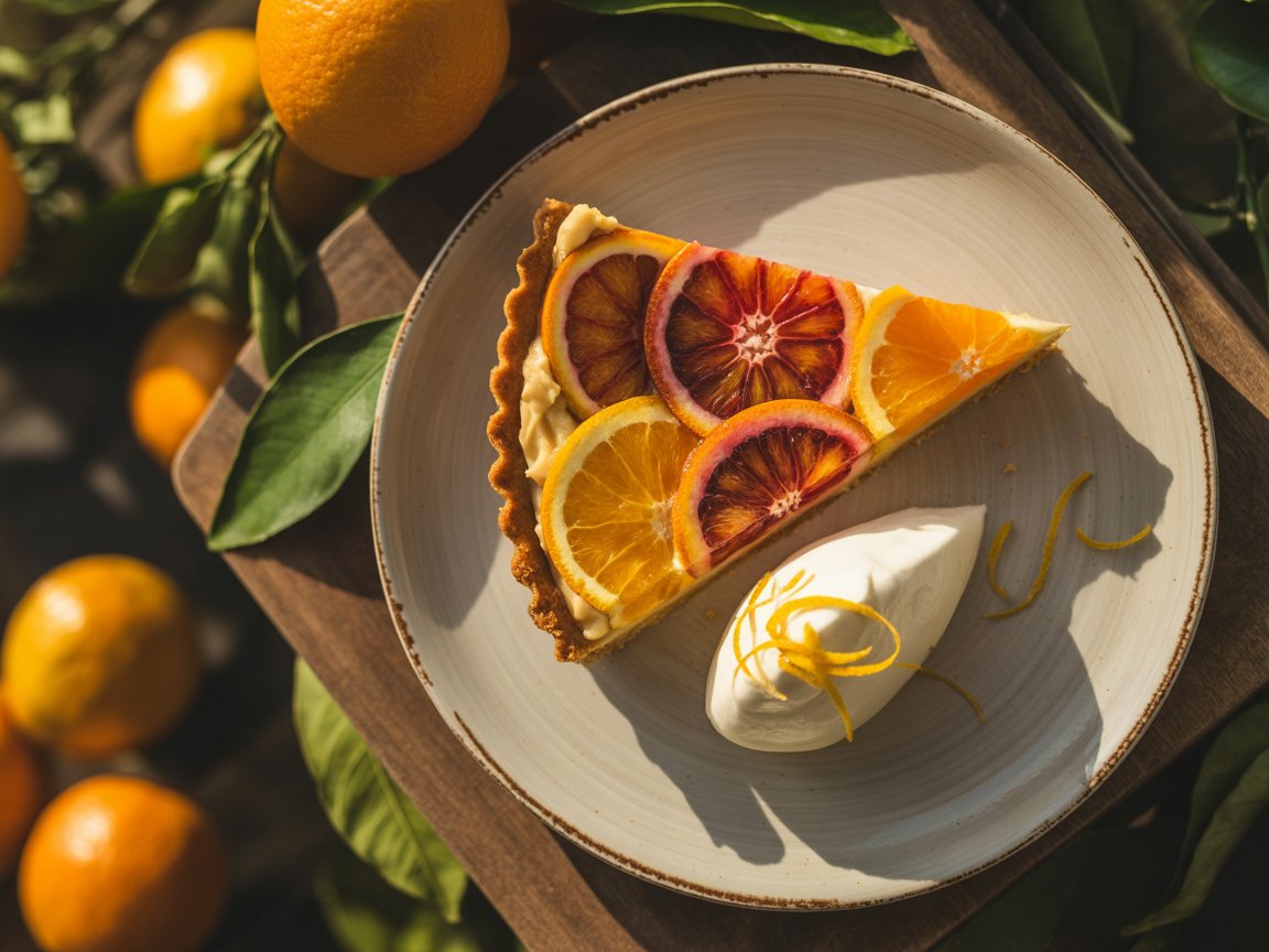 Tarta templada de naranja sanguina y almendra 21 marzo 2026 imagen