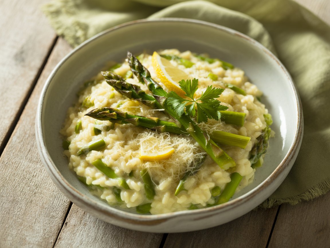 Arroz meloso de espárragos trigueros y limón 3 abril 2026 imagen