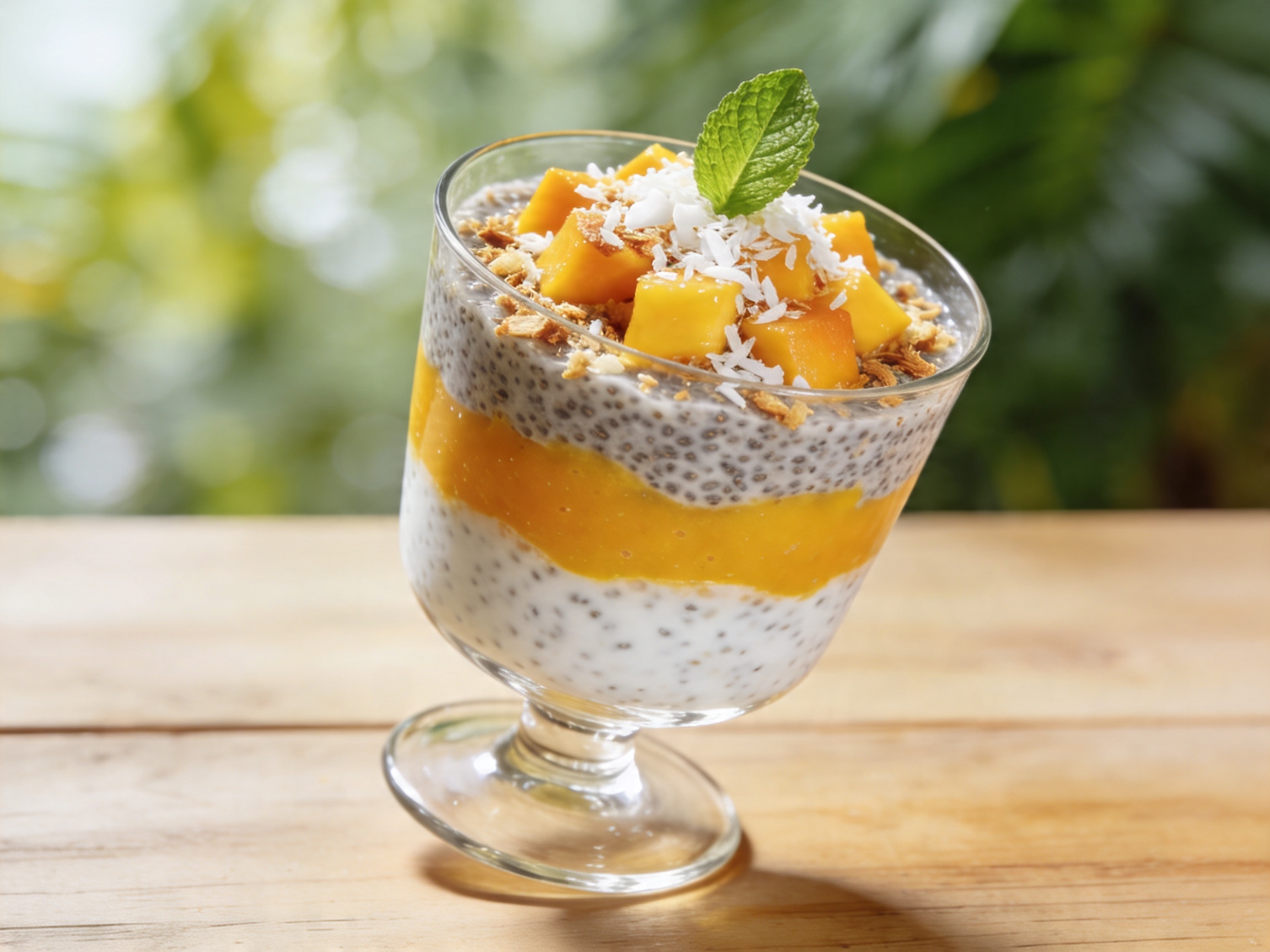 Pudding de chía con mango y coco 25 mayo 2026 imagen