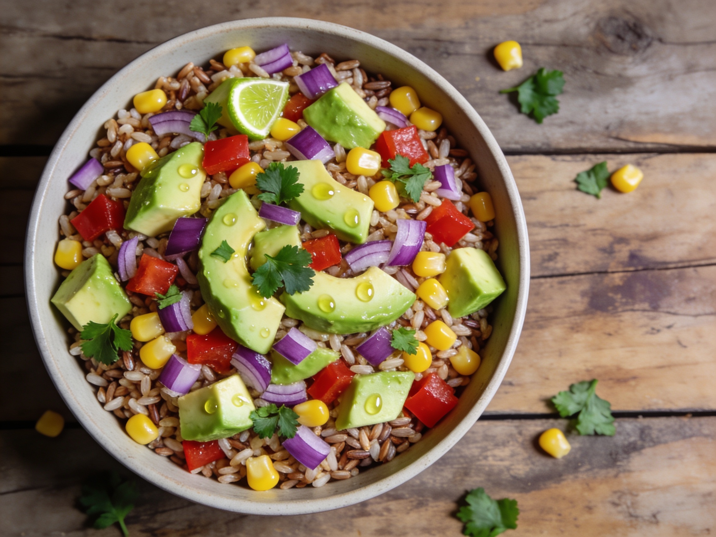 Ensalada de arroz integral, aguacate y lima 30 mayo 2026 imagen