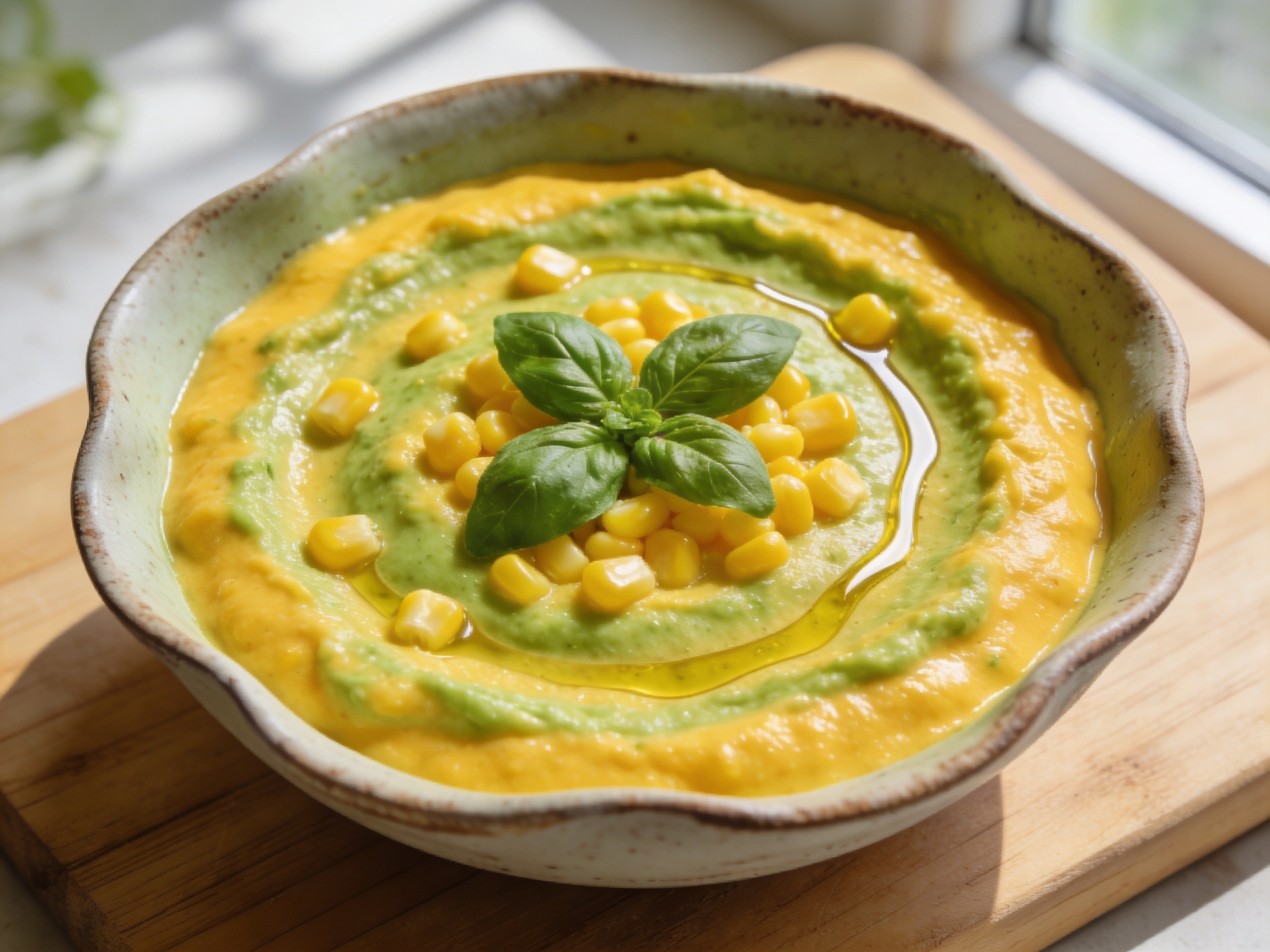 Crema fría de maíz dulce y albahaca 13 junio 2026 imagen 1