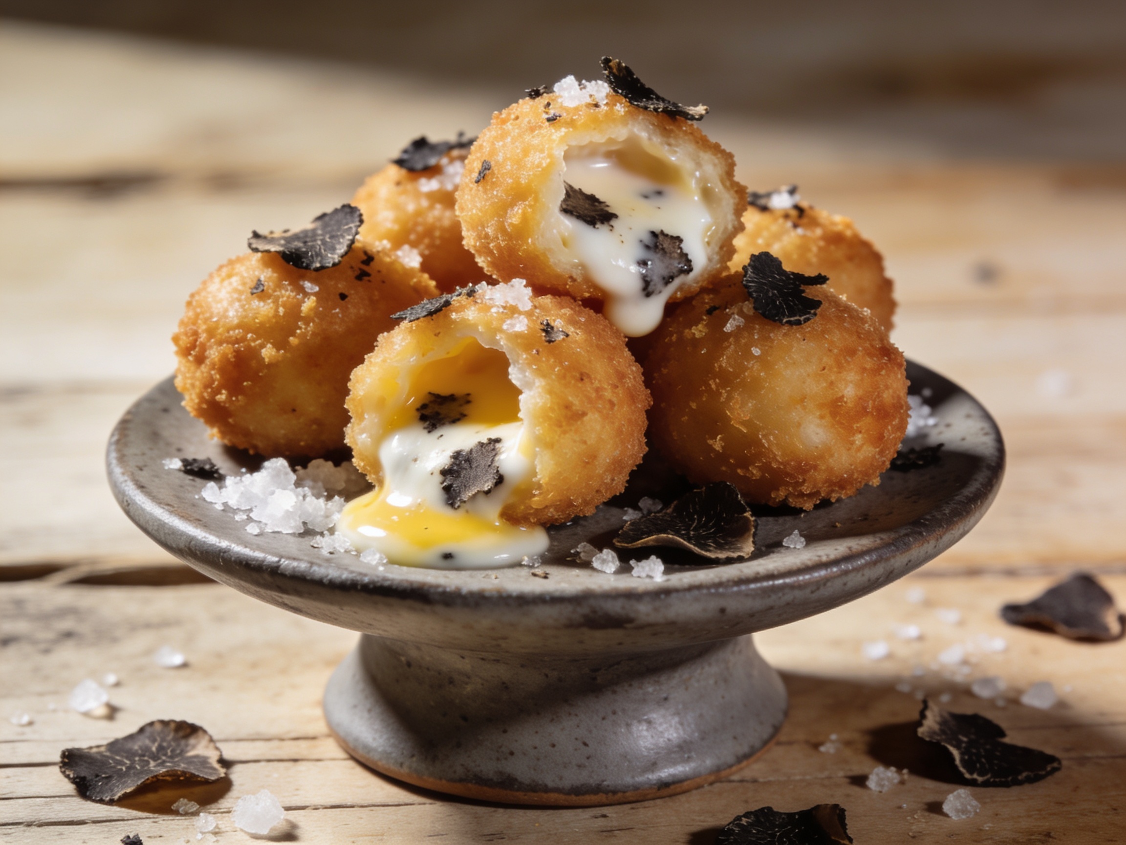 Croquetas líquidas de parmesano y trufa 24 junio 2026 imagen