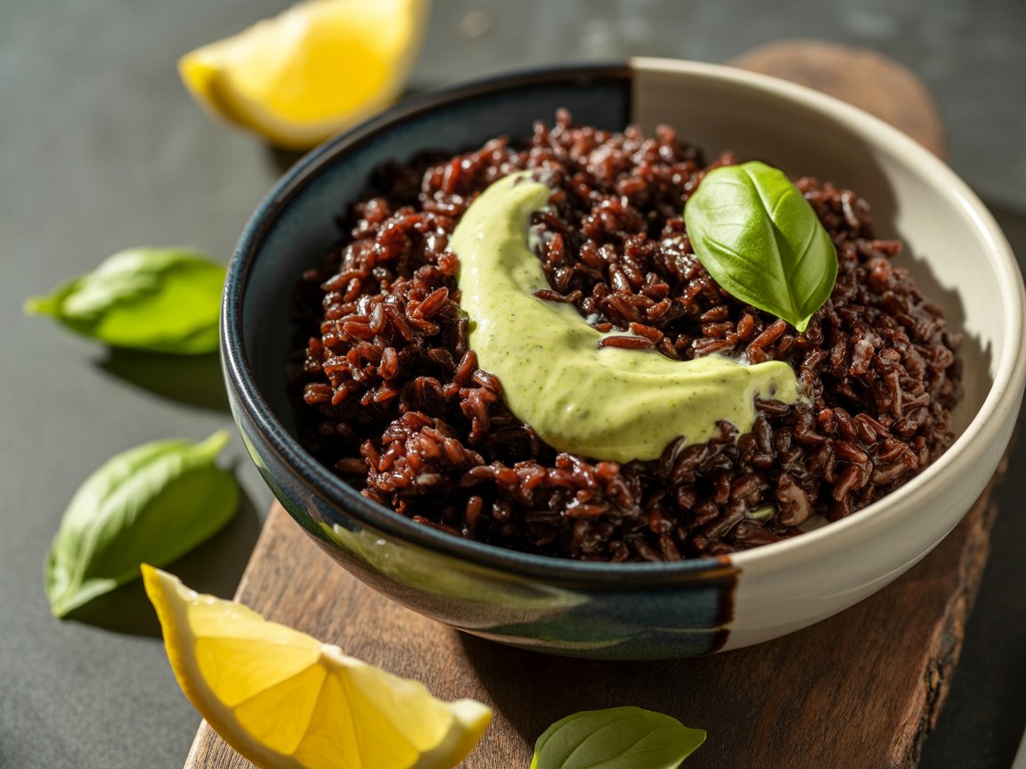 Arroz negro cremoso con alioli de albahaca y limón 3 junio 2026 imagen